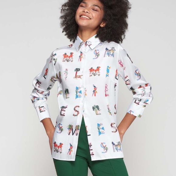 Vilagallo Tops - Vilagallo - Letter Print Blouse - CMSSS5W021